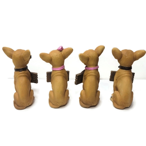 Sassy chihuahua set of 4. They have sun glasses and sassy signs. - Picture 4 of 6